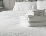 Cearceaf pentru pilota Best Cotton Hotel - Damasc Saten cu dungi de 0.5 cm, 100% bumbac, alb - imagine 6