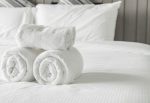 Cearceaf pentru pilota Best Cotton Hotel - Damasc Saten cu dungi de 0.5 cm, 100% bumbac, alb - imagine 8
