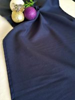 Fata de masa alba cu napron albastru uni Best Cotton Winter 06 - creton, 180x220 cm + 45x180 cm, 100% bumbac - imagine 4