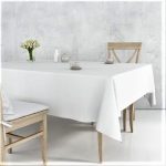 Fata de masa Best Cotton Hotel, 100% bumbac, Ranforce Pakistan,  dimensiunea 120x150 cm, alb - imagine 3