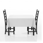 Fata de masa Best Cotton Hotel, 100% bumbac, Ranforce Pakistan,  dimensiunea 120x150 cm, alb - imagine 2