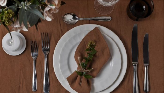 Fata de masa Best Cotton - 180x300 cm, Damasc Saten DeLux, 100% bumbac, ciocolata - imagine 2