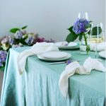 Fata de masa Best Cotton - 150x240 cm, Damasc Saten DeLux, 100% bumbac, mint