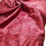 Fata de masa Best Cotton - Jacquard sedef, decor oriental, bordeaux - imagine 2