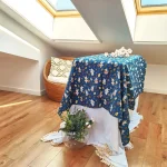 Fata de masa Best Cotton - Paste, 160x160 cm, 100% bumbac, tesatura gofrata, aquamarine 2 - imagine 3