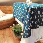 Fata de masa Best Cotton - Paste, 160x160 cm, 100% bumbac, tesatura gofrata, aquamarine 2