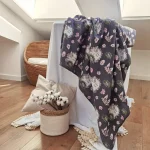 Fata de masa Best Cotton - Paste, 160x160 cm, 100% bumbac, tesatura gofrata, gri antracit