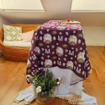 Fata de masa Best Cotton - Paste 160x160 cm, 100% bumbac, tesatura gofrata, mov pruna