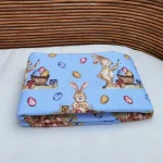 Napron decorativ pentru masa Best Cotton - Paste, 55x180 cm, 100% bumbac, tesatura gofrata, bleu 1