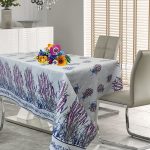 Fata de masa Best Cotton- Rustic, 100% bumbac, cu motive florale, T23