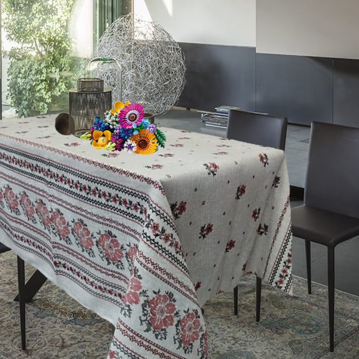 Fata de masa Best Cotton- Rustic, 100% bumbac, cu motive traditionale, T24 - imagine 5