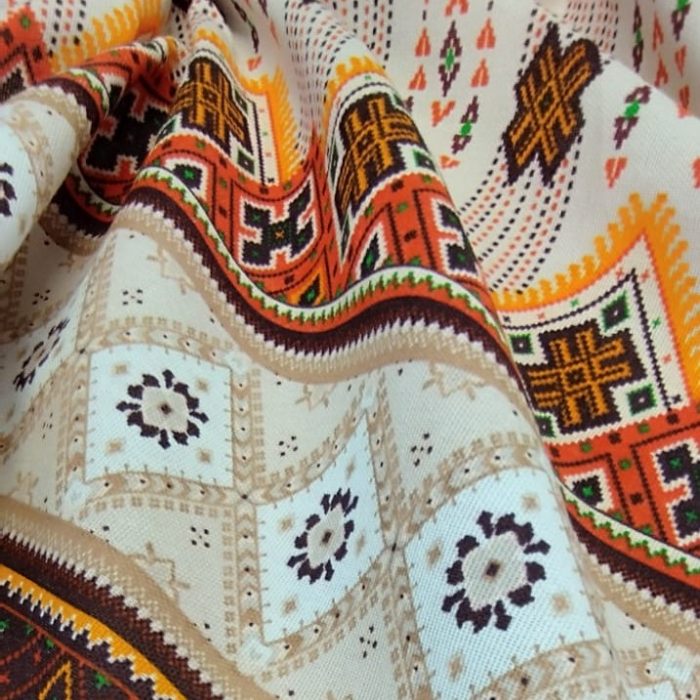 Fata de masa Best Cotton- Rustic, 100% bumbac, cu motive traditionale, T25 - imagine 4