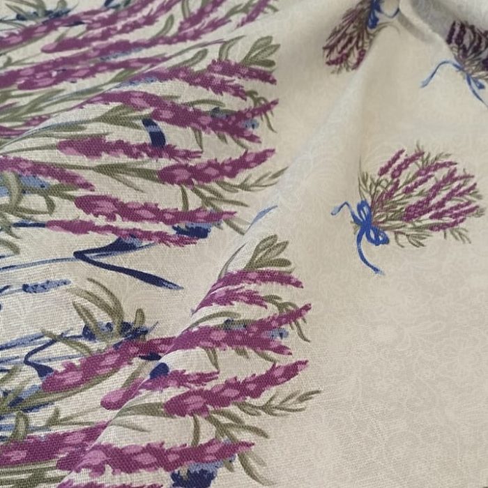 Fata de masa Best Cotton- Rustic, 100% bumbac, cu motive florale, T23 - imagine 4