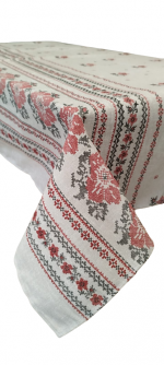 Fata de masa Best Cotton- Rustic, 100% bumbac, cu motive traditionale, T22 - imagine 2