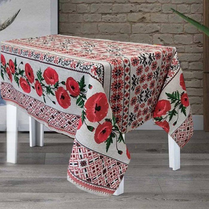 Fata de masa Best Cotton- Rustic, 100% bumbac, cu motive traditionale, T21 - imagine 2