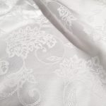Fata de masa Best Cotton - Jacquard sedef, decor oriental, alb - 4 - imagine 5