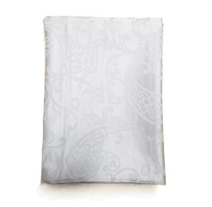 Fata de masa Best Cotton - Jacquard sedef, decor oriental, alb - 1 - imagine 2