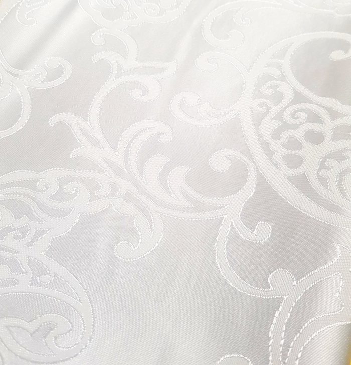 Fata de masa Best Cotton - Jacquard sedef, decor oriental, alb - 1 - imagine 4