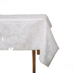 Fata de masa Best Cotton - Jacquard sedef, decor oriental, alb - 1