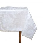 Fata de masa Best Cotton - Jacquard sedef, decor oriental, alb - 3