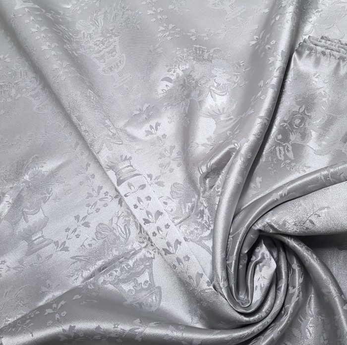 Fata de masa Best Cotton - Jacquard sedef, decor oriental, silver - imagine 3