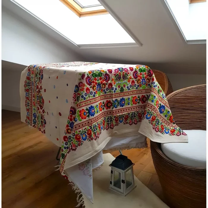 Fata de masa Best Cotton- Rustic, 100% bumbac, cu motive traditionale, T33 - imagine 3