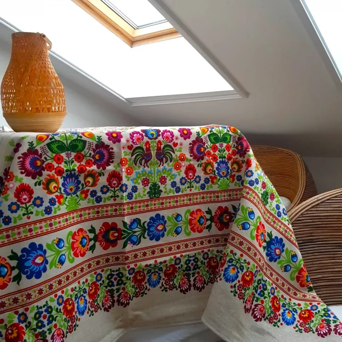 Fata de masa Best Cotton- Rustic, 100% bumbac, cu motive traditionale, T33 - imagine 2