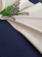 Fata de masa albastra cu napron gri uni Best Cotton Winter - creton, 180x220 cm + 45x180 cm, 100% bumbac - imagine 4