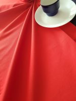 Fata de masa albastra cu napron rosu uni Best Cotton Winter - creton, 180x220 cm + 45x180 cm, 100% bumbac