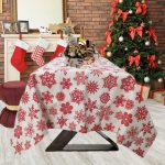 Fata de masa Best Cotton decor Craciun, 100% Bumbac, 150x150 cm, 11