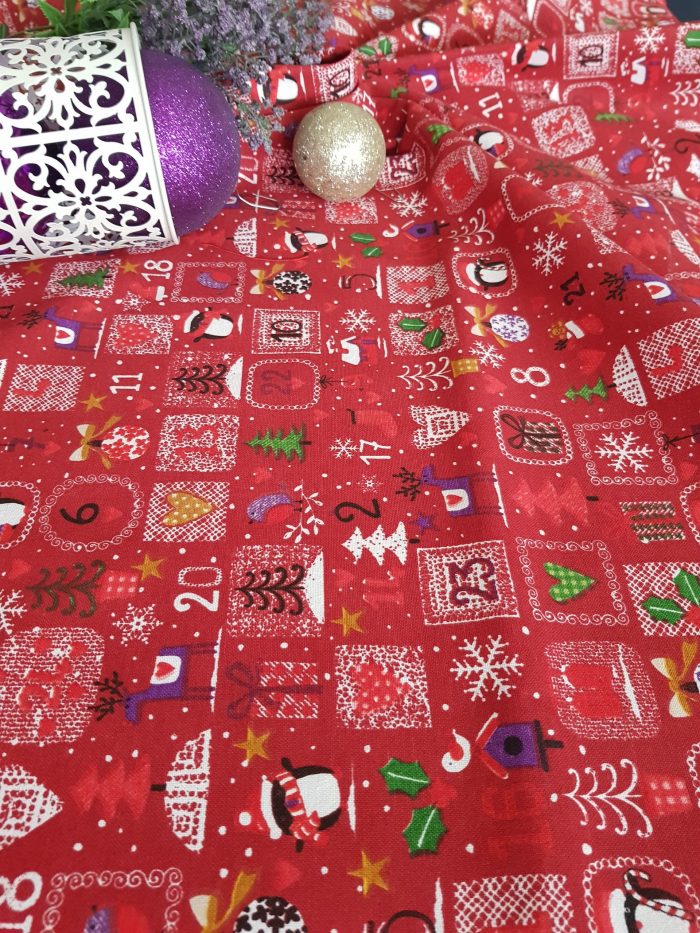 Fata de masa Best Cotton decor Craciun, 100% Bumbac, 150x150 cm, 11 - imagine 3