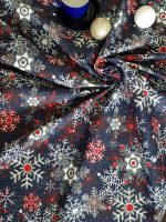 Fata de masa Best Cotton Winter 04 - 180x220 cm, 100% bumbac , albastru cu motive de Craciun - imagine 3