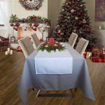 Napron uni pentru masa Best Cotton - 45x180 cm, creton, 100% bumbac , alb - imagine 4