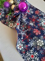 Napron Best Cotton Winter 04 - 45x180 cm, 100% bumbac , albastru cu motive de Craciun - imagine 2