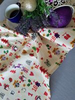 Fata de masa gri cu napron crem Best Cotton Winter 19 - creton, 180x220 cm + 45x180 cm, 100% bumbac - imagine 4