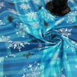 Fata de masa Best Cotton Snow - 160x220 cm, 100% bumbac , albastru cu motive de Craciun - imagine 2