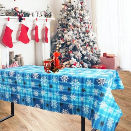 engros-fata de masa kotonia home bumbac albastra decor fulgi de nea