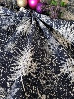 Fata de masa Best Cotton Winter 08 - 180x220 cm, 100% bumbac , albastru cu motive de Craciun - imagine 2