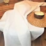 Fata de masa Best Cotton - 150x220 cm, 100% bumbac , etamina, alba - imagine 2