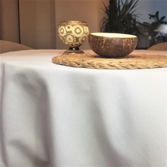 Fata de masa Best Cotton - 150x220 cm, 100% bumbac , etamina, alba - imagine 3