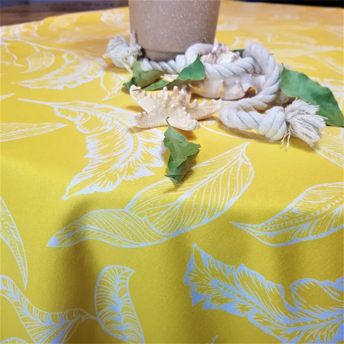 Fata de masa Best Cotton Exotic - 100% bumbac, creton, decor frunze - imagine 2