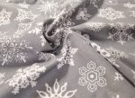Fata de masa Best Cotton Winter 34 - 180x220 cm, 100% bumbac , gri cu motive de Craciun - imagine 3