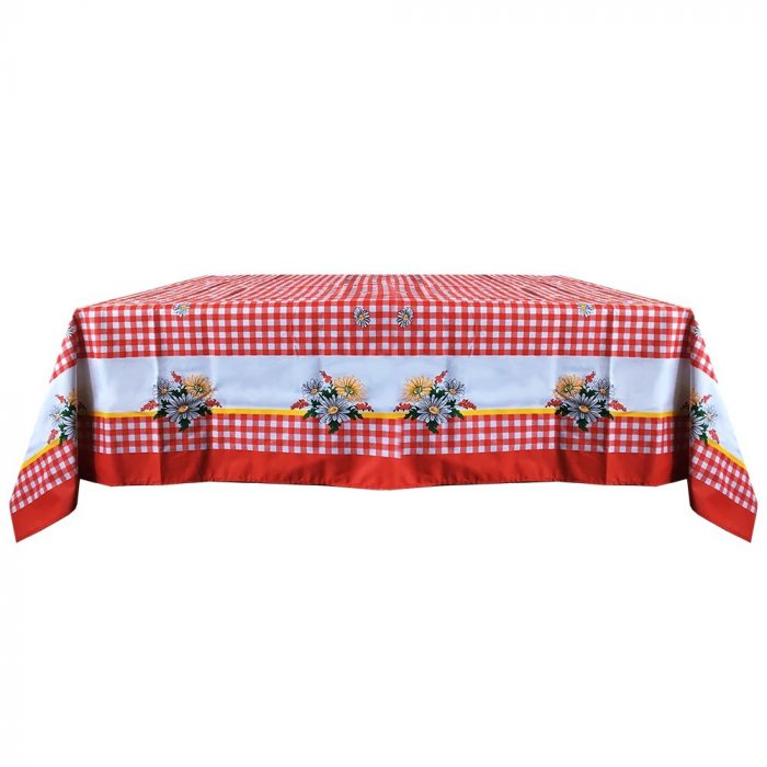 Fata de masa Best Cotton - Picnic, 100% Bumbac, 150x220 cm, Rosu - imagine 3