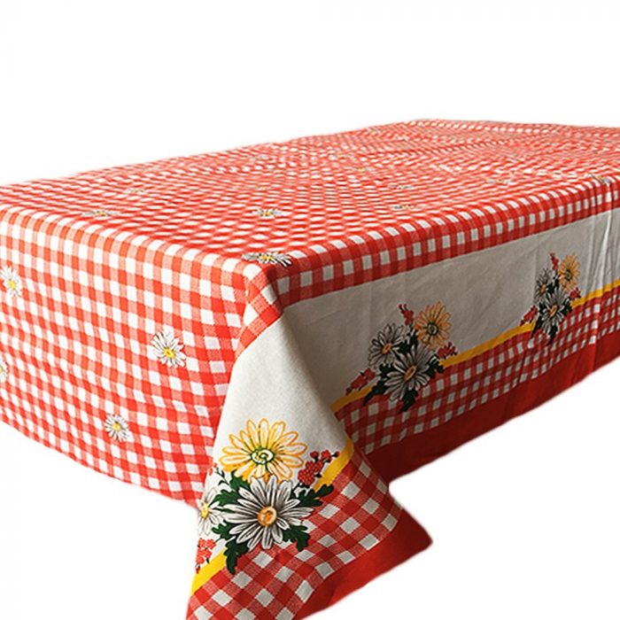 Fata de masa Best Cotton - Picnic, 100% Bumbac, 150x300 cm, rosu - imagine 3
