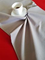 Fata de masa rosie cu napron gri uni Best Cotton Winter 15 - creton, 180x220 cm + 45x180 cm, 100% bumbac