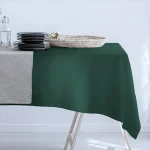 Fata de masa Best Cotton, 100% bumbac, Olandina color, 80x80 cm, verde army - imagine 2
