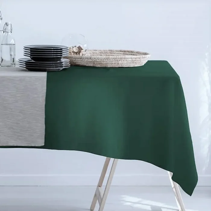 Fata de masa Best Cotton, 100% bumbac, Olandina color, 80x80 cm, verde army - imagine 2