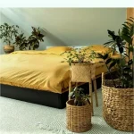 Cearceaf de pat Best Cotton, 100% bumbac, Olandina color, 220x240 cm, galben - imagine 4