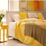 Cearceaf de pat Best Cotton, 100% bumbac, Olandina color, 220x240 cm, galben - imagine 3