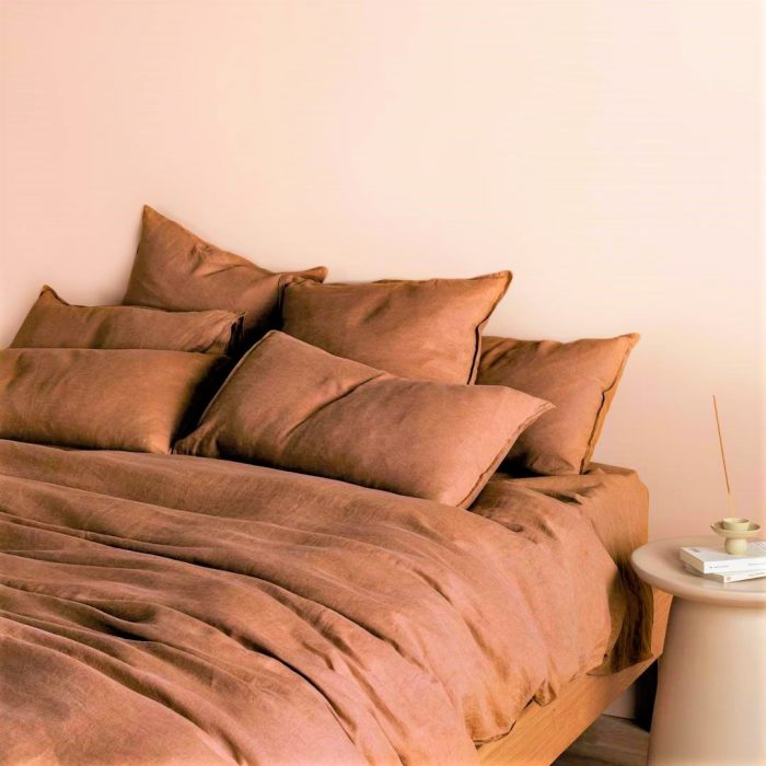 Cearceaf de pat Best Cotton, 100% bumbac, Olandina color, 220x240 cm, ciocolata - imagine 2